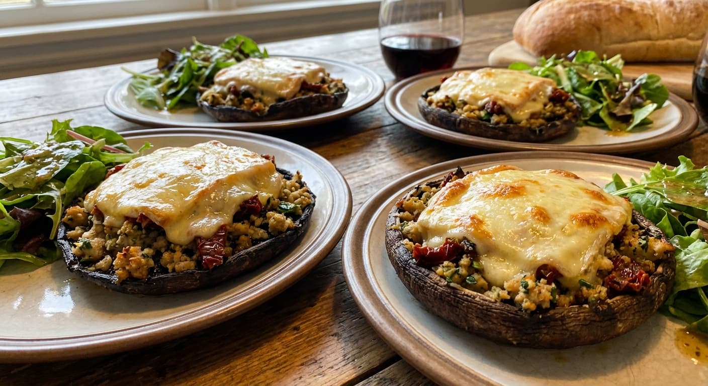 Stuffed Portobello with Melting Soft Taleggio