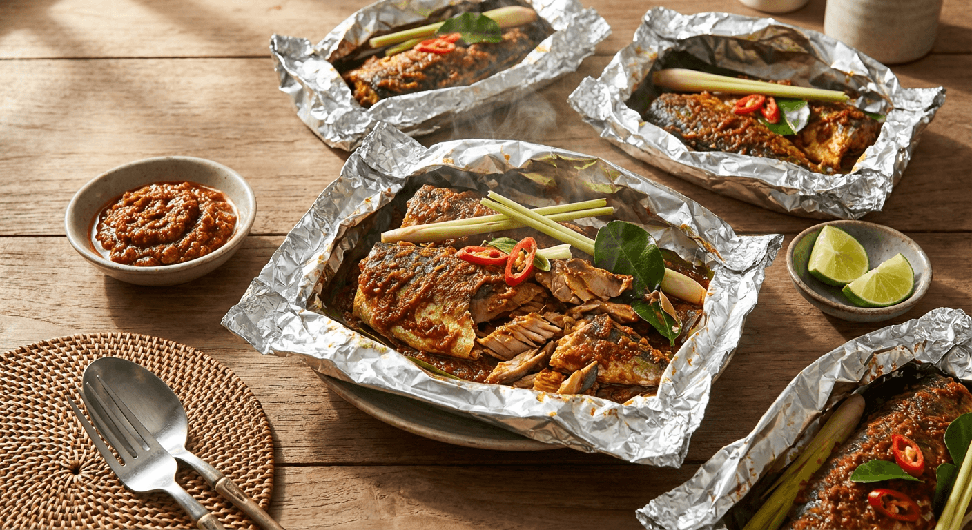 Spicy Steamed Mackerel (Pepesan)